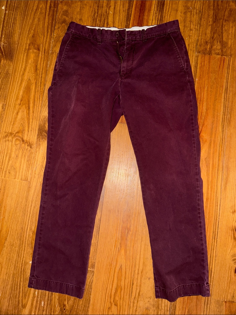 J. Crew Men's Deep Wine Chinos